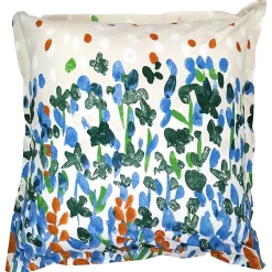 Linnea Taie d'oreiller uni 65x65 cm en coton ÉVASION Blanc vert* Taie D'Oreiller