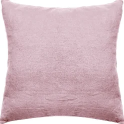 Taie d'oreiller uni 65X65 cm lin lavé froissé SONATE rose Rose>Linnea Outlet
