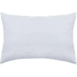 Taie d'oreiller uni 50x70 cm lin lavé froissé SONATE blanc Neige>Linnea Hot