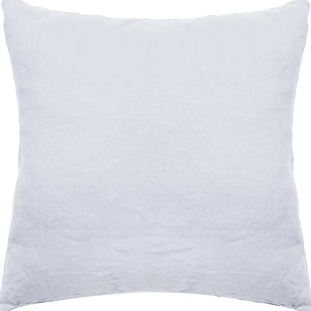 Linnea Taie d'oreiller uni 65X65 cm lin lavé froissé SONATE blanc Neige* Taie D'Oreiller