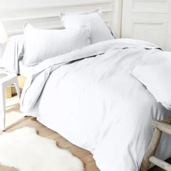 Taie d'oreiller uni 70x50 cm pur percale PRIMO Blanc>Linnea Sale