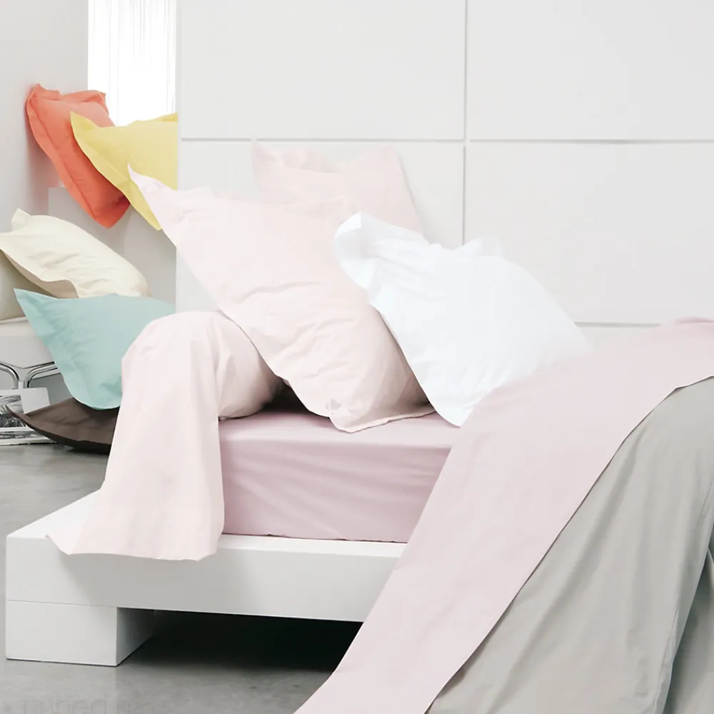 Taie d'oreiller uni 60x40 cm pur percale PRIMO Blanc>Linnea