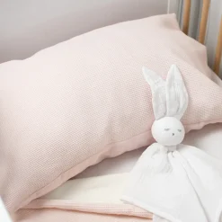Taie d'oreiller unie en coton nid d'abeille>Sevira Kids Online