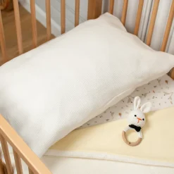 Sevira Kids Taie d'oreiller unie en coton nid d'abeille* Taie D'Oreiller