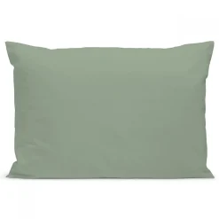 Bleu Calin Taie d'oreiller unie 50x75cm PERCALE SAUGE* Taie D'Oreiller