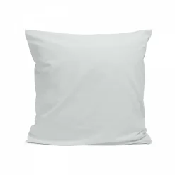 Bleu Calin Taie d'oreiller unie 65x65cm PERCALE GRIS CLAIR* Taie D'Oreiller