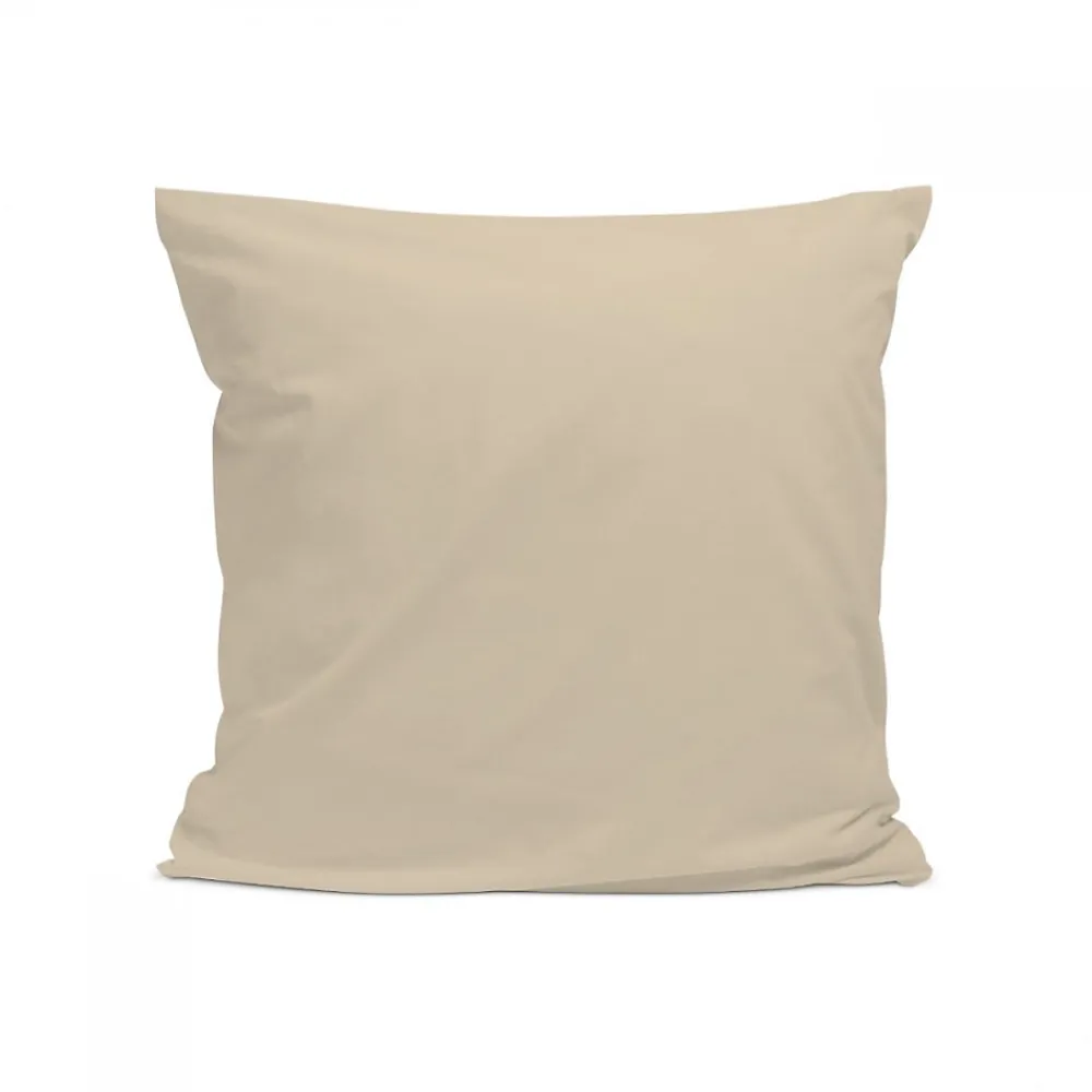 Bleu Calin Taie d'oreiller unie 65x65cm PERCALE LIN* Taie D'Oreiller