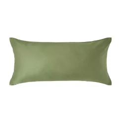 Homescapes Taie d'oreiller vert mousse en coton égyptien bio 400 fils, 40x80 cm -* Taie D'Oreiller