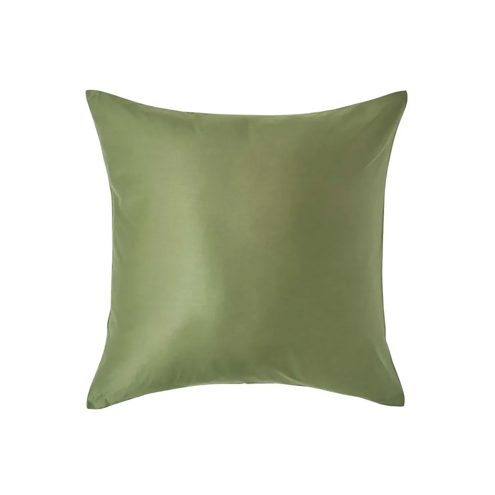 Homescapes Taie d'oreiller vert mousse en coton égyptien bio 400 fils, 40x40 cm -* Taie D'Oreiller