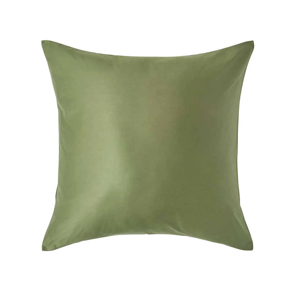 Taie d'oreiller vert mousse en coton égyptien bio 400 fils, 60x60 cm ->Homescapes Hot
