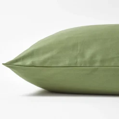 Taie d'oreiller vert mousse en coton égyptien bio 400 fils, 60x60 cm ->Homescapes Hot