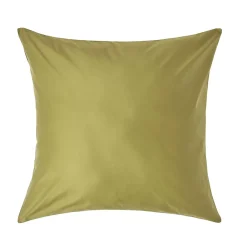 Homescapes Taie d'oreiller vert olive en satin de coton égyptien 1000 fils, 80x80 cm -* Taie D'Oreiller