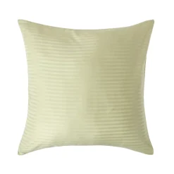 Homescapes Taie d'oreiller vert sauge satin rayé en coton égyptien 330 fils, 80x80 cm -* Taie D'Oreiller