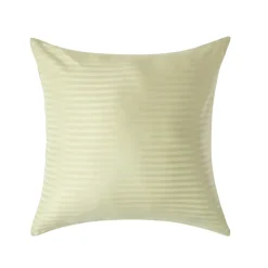Homescapes Taie d'oreiller vert sauge satin rayé en coton égyptien 330 fils, 60x60 cm -* Taie D'Oreiller