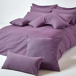 Homescapes Taie d'oreiller violet 100% coton égyptien 200 fils, 40x40 cm -* Taie D'Oreiller
