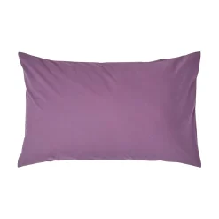 Homescapes Taie d'oreiller violet 100% coton égyptien 200 fils, 50x75 cm -* Taie D'Oreiller