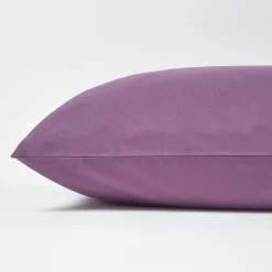 Homescapes Taie d'oreiller violet 100% coton égyptien 200 fils, 50x75 cm -* Taie D'Oreiller