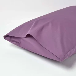 Homescapes Taie d'oreiller violet 100% coton égyptien 200 fils, 50x75 cm -* Taie D'Oreiller