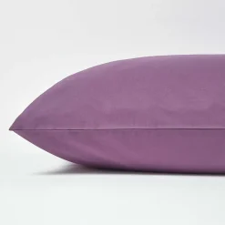 Taie d'oreiller violet 100% coton égyptien 200 fils, 60x60 cm ->Homescapes Best