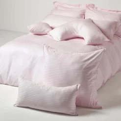 Taie d'oreiller violet satin rayé en coton égyptien 330 fils, 40x80 cm -><noscript><img width=