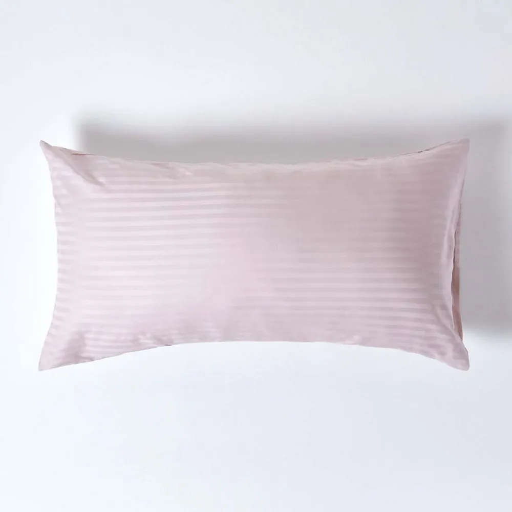 Taie d'oreiller violet satin rayé en coton égyptien 330 fils, 50x90 cm ->Homescapes Hot