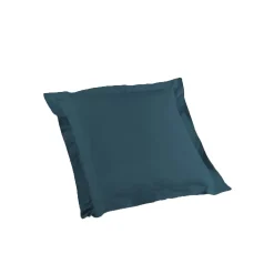 Douceur D'Intérieur Taie d'oreiller volant plat 63 x 63 cm uni 57 fils lina +point bourdon Bleu nuit* Taie D'Oreiller