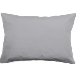 Taie d'oreiller volants plats 50x70 cm percale MANOIR gris Acier>Linnea Clearance
