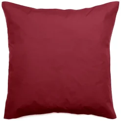 Taie d'oreiller volants plats 65x65 cm percale MANOIR rouge Carmin>Linnea Sale