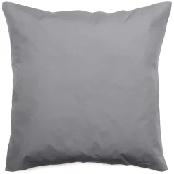Linnea Taie d'oreiller volants plats 65x65 cm percale MANOIR gris Ardoise* Taie D'Oreiller