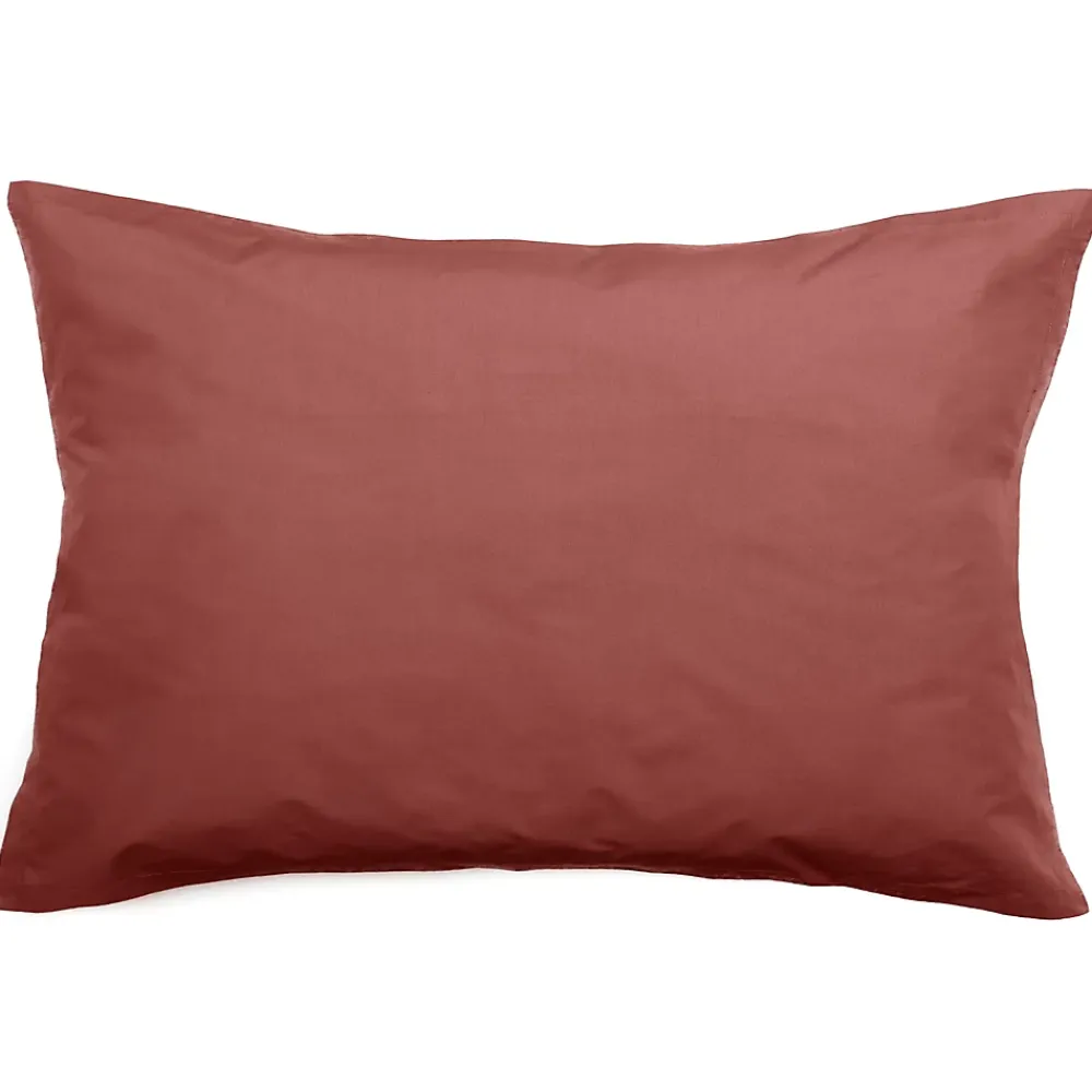 Linnea Taie d'oreiller volants plats 50x70 cm percale MANOIR rose Peche* Taie D'Oreiller