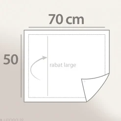 Taie d'oreiller volants plats 50x70 cm percale MANOIR vert Jasmin><noscript><img width=