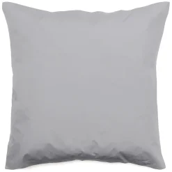 Taie d'oreiller volants plats 65x65 cm percale MANOIR gris Acier>Linnea Outlet