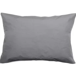 Linnea Taie d'oreiller volants plats 50x70 cm percale MANOIR gris Ardoise* Taie D'Oreiller