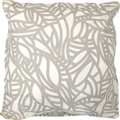Taie d'oreiller 65x65 cm coton lavé SERENA géométrique Beige écru>Linnea