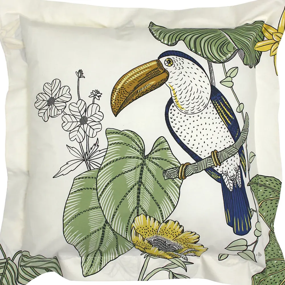 Linnea Taie d'oreiller 65x65 cm coton TOCO vert* Taie D'Oreiller