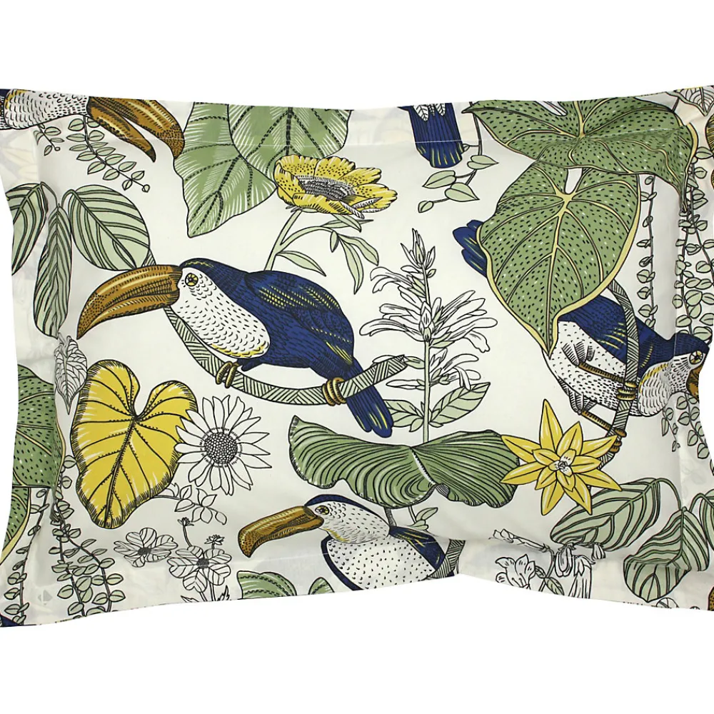 Linnea Taie d'oreiller 70x50 cm coton TOCO vert* Taie D'Oreiller