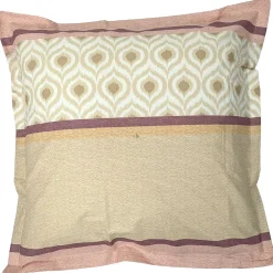 Linnea Taie d'oreiller 65x65 cm coton INOUK rose/beige* Taie D'Oreiller
