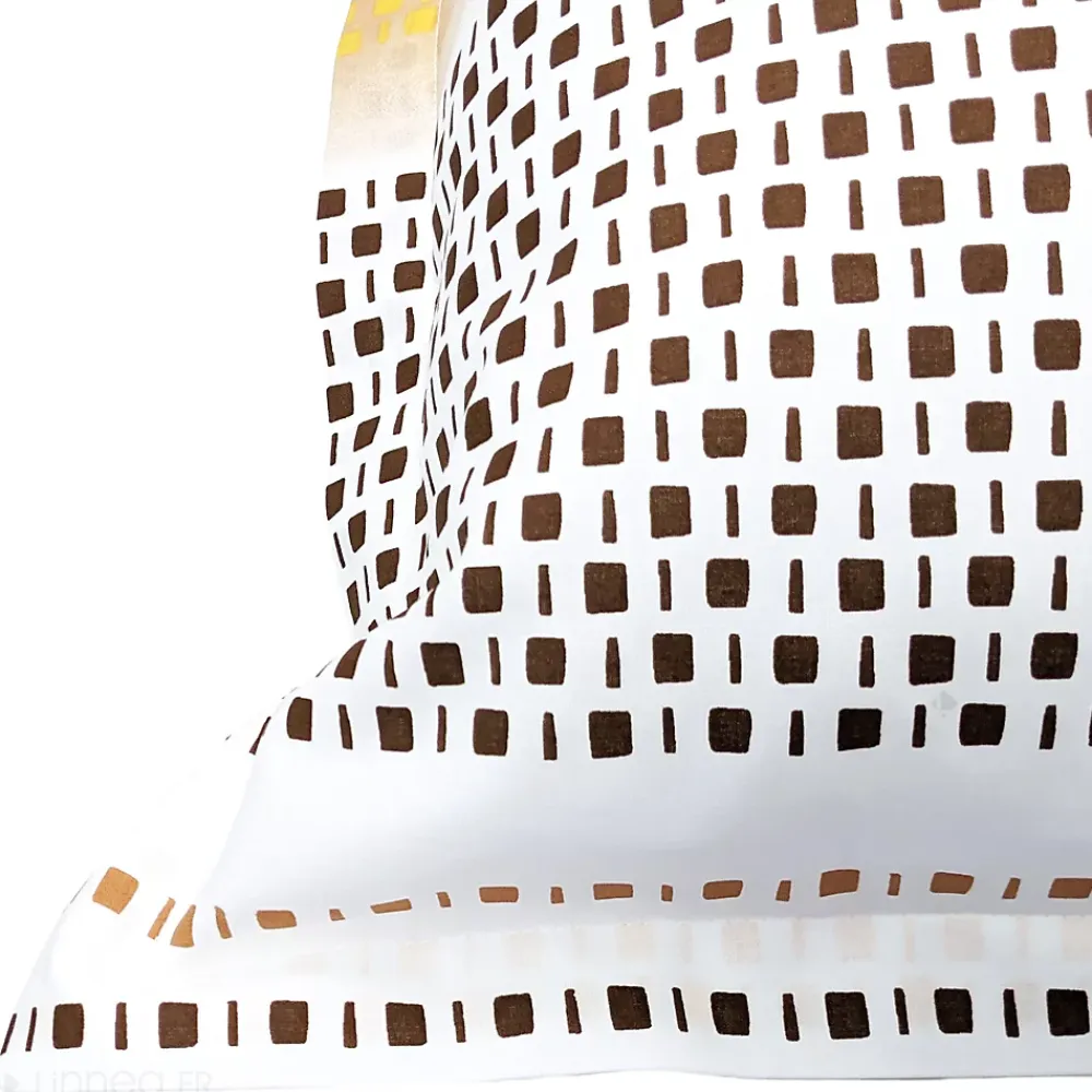Linnea Taie d'oreiller 65x65 cm coton NIAGARA marron Châtaigne* Taie D'Oreiller