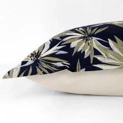 Taie d'oreiller 65x65 cm en 100% percale de coton EVERLY bleu encre><noscript><img width=