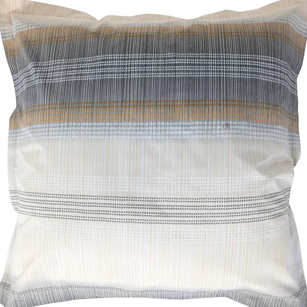 Linnea Taie d'oreiller 65x65 cm en 100% percale de coton ESTEBAN gris beige* Taie D'Oreiller