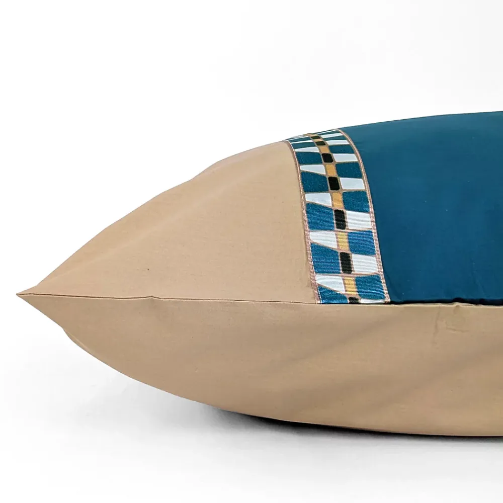 Linnea Taie d'oreiller 50x70 cm en percale de coton LINOA bleu cobalt* Taie D'Oreiller