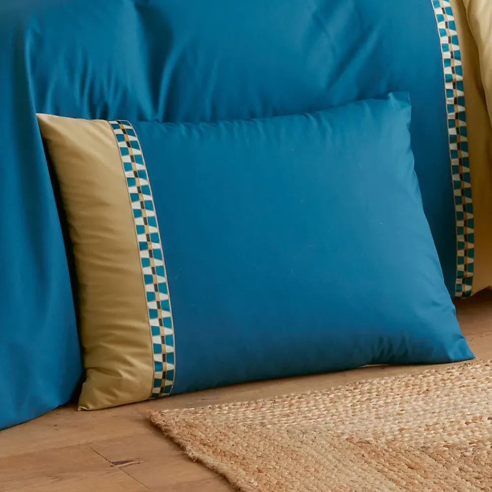 Linnea Taie d'oreiller 50x70 cm en percale de coton LINOA bleu cobalt* Taie D'Oreiller