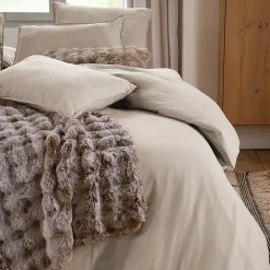 Linnea Taie d'oreiller 65x65 cm mousseline de coton MILOS beige naturel* Taie D'Oreiller
