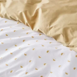 Linnea Taie d'oreiller 70x50 cm percale coton ALEX marron Moka* Taie D'Oreiller