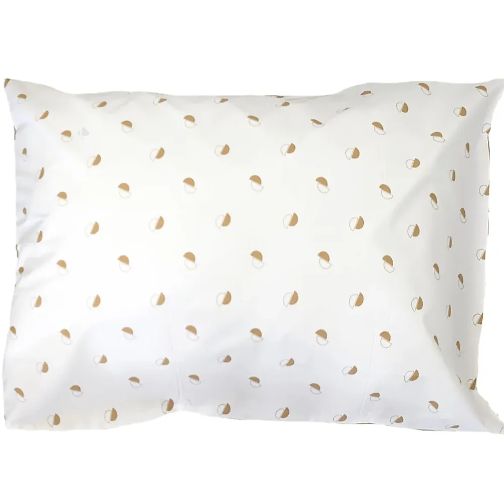 Linnea Taie d'oreiller 70x50 cm percale coton ALEX marron Moka* Taie D'Oreiller