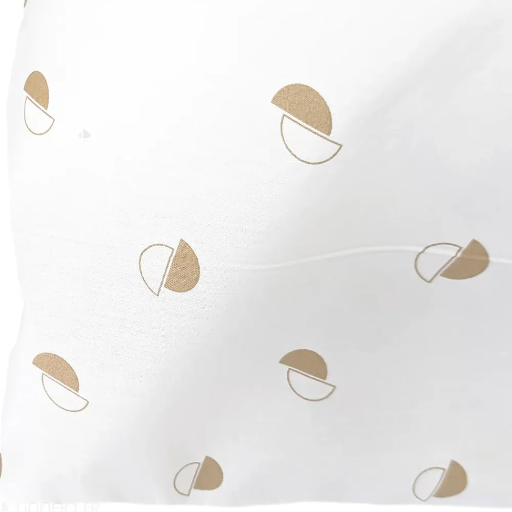 Linnea Taie d'oreiller 70x50 cm percale coton ALEX marron Moka* Taie D'Oreiller