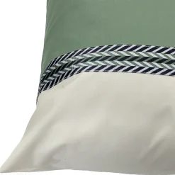 Taie d'oreiller 65x65 cm percale coton NOA vert Kaki><noscript><img width=