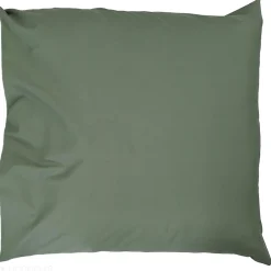 Taie d'oreiller 65x65 cm percale coton ALEX vert Kaki><noscript><img width=