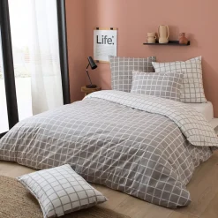 Linnea Taie d'oreiller 65x65 cm percale coton DDM MAX Gris* Taie D'Oreiller