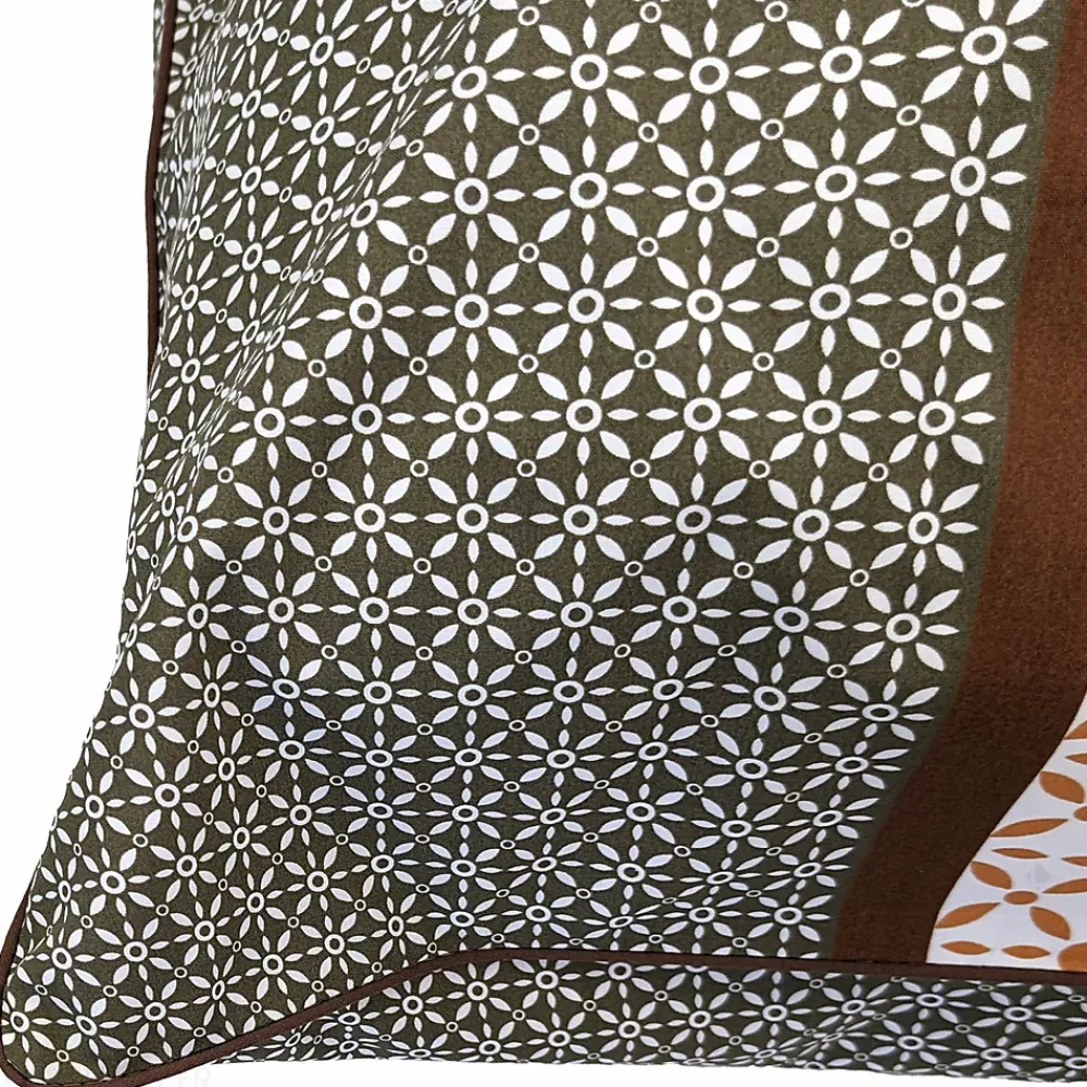 Linnea Taie d'oreiller 50x70 cm percale coton longues fibres GABIN marron* Taie D'Oreiller